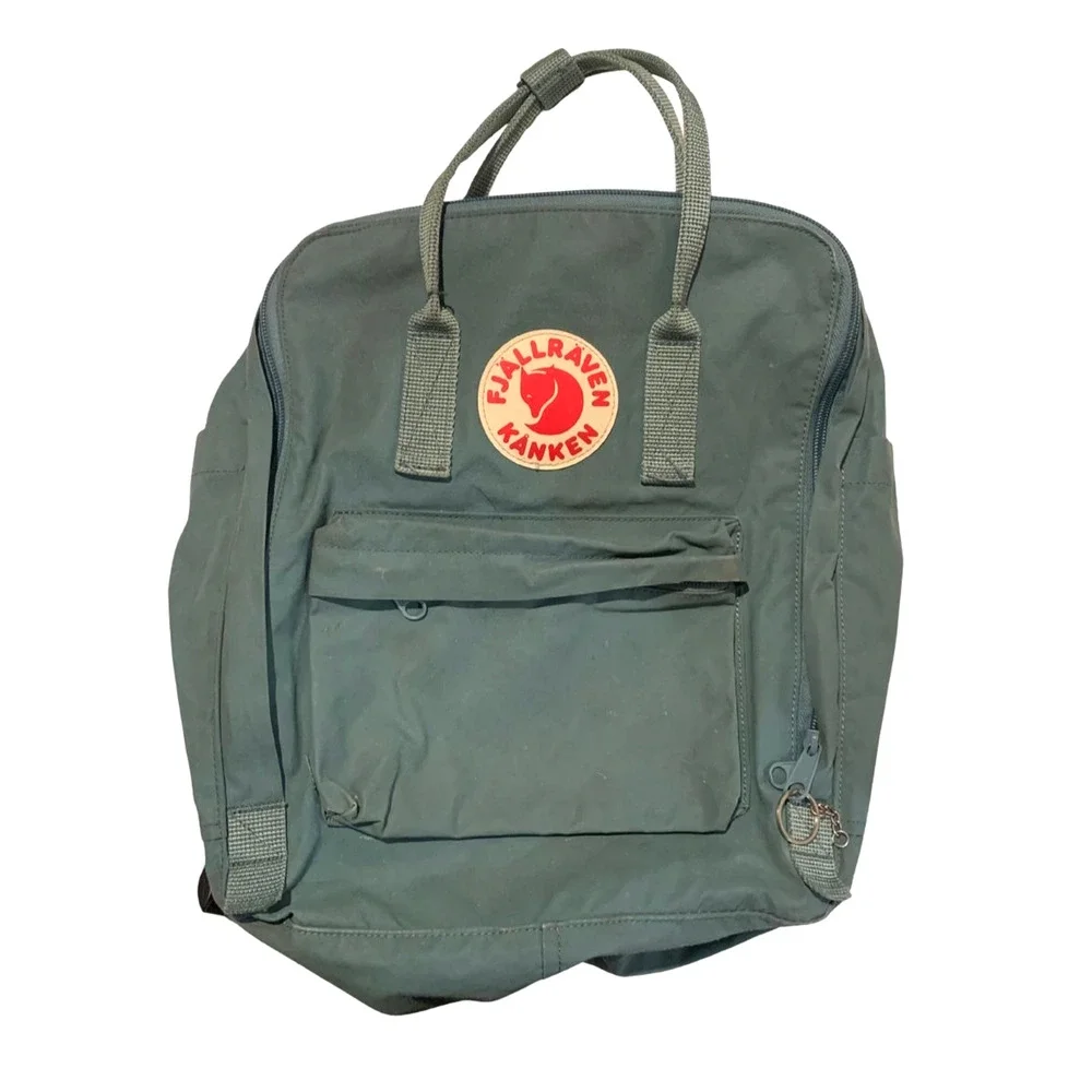 Fjallraven Kanken Backpack Laptop Travel Bag Blue Water Resistant No Cushion
